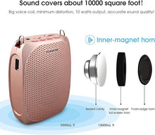 Load image into Gallery viewer, ZOWEETEK Voice Amplifier Microphone Headset for Teachers, Original Personal Voice Amplifier, Work of 12 hrs, Portable Speaker for Classroom, Meeting, Speech, Tour Guide, Support MP3 Format Audio
