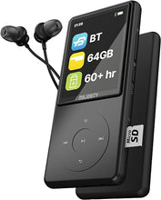 Load image into Gallery viewer, Bluetooth MP3 Player with Earphones | 64GB Slim, Expandable up-to 128GB, Inbuilt Speaker, 2.4” Full Color Display with Intuitive Touch Controls, 67h Battery Life | Majority MP3 Pro
