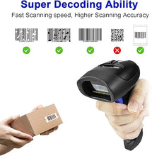 Load image into Gallery viewer, NetumScan Bluetooth CCD Bar Code Scanner with Stand, 3-in-1 Handheld Automatic 1D Barcode Reader Barcode Scanner for Computer, Tablet, iPhone, iPad, Android
