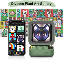 Load image into Gallery viewer, Divoom Ditoo Programmable Pixel Art LED-Bluetooth-Speaker Showing-Clock Emoji DIY Design for Home Wedding Party Decoration with Wireless App Control (Green)
