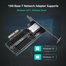 Load image into Gallery viewer, 10Gb PCI-e Network Card, PCIe to 10 Gigabit Ethernet Adapter,Marvell AQtion AQC113C Controller,10G Base-T RJ45 Port NIC Card,Support Windows10/11/Server
