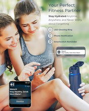 Load image into Gallery viewer, BOOST Smart Water Bottle with Reminder to Drink Water &amp; Water Tracker Bottle - Double Wall Vacuum Insulated Water Bottle Stainless Steel, Wide Mouth 32 oz Water Bottles, Ideal for Gift - Blue
