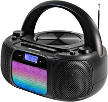 Load image into Gallery viewer, Magnavox MD6972 Portable Top Loading CD Boombox with Digital AM/FM Stereo Radio, Color Changing Lights, and Bluetooth Wireless Technology | CD-R/CD-RW Compatible | LCD Display |
