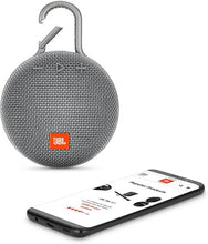 Load image into Gallery viewer, JBL Clip 3, Gray - Waterproof, Durable &amp; Portable Bluetooth Speaker - Up to 10 Hours of Play - Includes Noise-Cancelling Speakerphone &amp; Wireless Streaming
