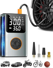 Load image into Gallery viewer, Tire Inflator Portable Air Compressor, Bike Pump, 150PSI Air Pump for Car Tires with LCD Dual Screen and Digital Tire Pressure Gauge, Air Compressor for Bicycle, Motorcycle, Compact Car, Ball
