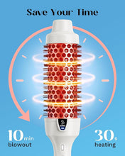 Load image into Gallery viewer, Wavytalk Thermal Brush, 1.5 Inch Ionic Thermal Round Brush Creates Blowout Look in 10 Minutes, Heated Round Brush Makes Hair Shinier &amp; Smoother, Dual Voltage (White)
