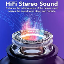 Load image into Gallery viewer, ELOVEN Wireless Earbuds Deep Bass Stereo Sound Bluetooth Earbuds 120H True Wireless Headphones with Ear Caps (S/M/L) for Samsung S24/S23/S22/S21 Ultra Z Flip 5/4/3/Fold 5/4 A53 iPhone 16/15/14 Purple
