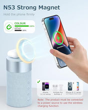 Load image into Gallery viewer, COLSUR Bluetooth Speaker, Magnetic Wireless Charger, Bluetooth Speakers with Night Light, 2 in 1 Wireless Charging Station
