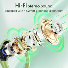 Load image into Gallery viewer, Wireless Earbuds 75hrs Bluetooth 5.3 Headphone Sport, 2024 Bluetooth Earbuds Stereo Deep Bass Over Ear Bud with Earhooks, ENC Noise Cancelling Mic, IPX7 Waterproof Earphone, Green
