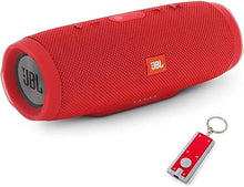 Load image into Gallery viewer, JBL Charge 3 Waterproof Portable Bluetooth Speaker, Includes LED Flashlight Key Chain Bonus - Red
