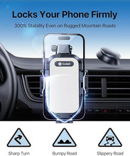 Load image into Gallery viewer, andobil Car Phone Holder Mount (Bumpy Roads Friendly) Military-Grade Phone Holders for Your Car Dashboard Windshield Air Vent Cell Phone Car Mount for iPhone 16 Pro Max 15 14 13, Samsung Silver
