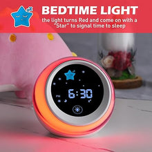 Load image into Gallery viewer, Kids Alarm Clock, Ok to Wake Clock with Sun &amp; Star, Sound Machine, Night Lights, Nap Timer, Sleep Training Clock for Toddlers, Child
