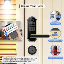 Load image into Gallery viewer, Keyless-Entry Keypad Fingerprint Smart Lock: Digital Door Lock with Code Passcode, Electronic Door Handle, Biometric Door Knob for Entry Door, Bedroom Door (Gold)
