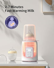 Load image into Gallery viewer, GROWNSY Bottle Warmer, Fast Baby Bottle Warmer for All Bottles, Milk Warmer for Breastmilk or Formula, Smart Temperature Control and Automatic Shut-Off- Pink
