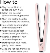 Load image into Gallery viewer, L&#39;ANGE HAIR Le Ceramique 1-Pass Flat Iron Hair Straightener | Fast Heating Ceramic Flat Iron | Best Hot Tools Hair Straightening Iron to Lock in Moisture &amp; Shine | Professional Hair Iron (Blush)
