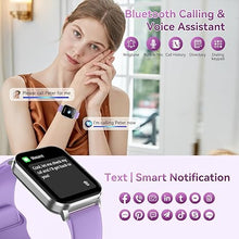 Load image into Gallery viewer, Smart Watch for Men Women Answer/Make Calls and Message Reminder, Fitness Watch 1.85&quot; HD Touch Screen, 120+ Sports Modes/Heart Rate/Sleep Monitor (Purple)
