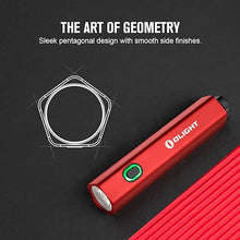 Load image into Gallery viewer, OLIGHT Diffuse Rechargeable EDC Pocket Flashlight, 700 Lumens USB-C Charging Keychain Flashlights, High-Performance LED Light, AA Flashlight for Outdoor and Night Working(Red)
