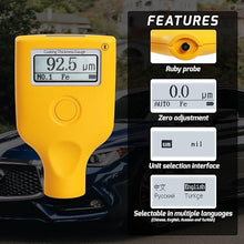 Load image into Gallery viewer, Paint Thickness Meter Gauge Dual Display Design for Fe/NFe with Measuring Range 0.0~3500?m Best Mil Coating Depth Gauge Tester with Built-in Integrated Probe Backlight and Bluetooth Connectivity
