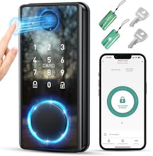 Load image into Gallery viewer, Keyless Entry Door Lock with Keypad - Fingerprint Door Lock - Smart Locks for Front Door - Electronic Keypad Smart Deadbolt Lock - Biometric Smart Digital Door Lock with Code -Auto Lock
