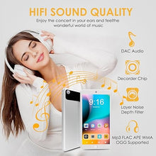 Load image into Gallery viewer, 160GB MP3 Player with Bluetooth and WiFi, 4.3&quot; Full Touch Screen, Digital MP4 MP3 Player, Lossless Music HiFi Sound Quality, MP3 MP4 Player for Kids
