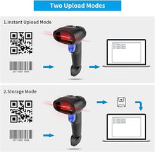 Load image into Gallery viewer, Wireless 1D 2D Barcode Scanner with Stand, NetumScan Portable Automatic QR Code Scanner Supports Screen Scan Handheld CMOS Image Bar Code Reader with USB Receiver for Warehouse POS and Computer
