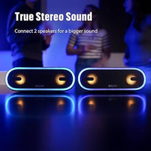 Load image into Gallery viewer, DOSS SoundBox Pro+ P300 Bluetooth Speaker with 40W Stereo Sound, Extra Bass, IPX6 Waterproof, TWS Pairing, Diverse Lights Show, 20H Playtime, Bluetooth 5.3 Speaker for Party, Camping, Beach - Purple
