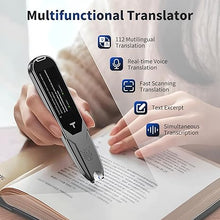 Load image into Gallery viewer, Translator Pen for Dyslexia,Traductor De Voz Instantaneo, Pen Scanner Text to Speech Device, Scan Reading Pen OCR Digital Pen Reader, Wireless Translation Pen Scanner for Students Adults
