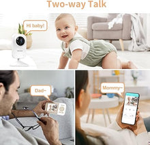 Load image into Gallery viewer, ebemate Video Baby Monitor with Two Camera, 2.8&quot; LCD Screen with 2-Way Talk Cam Monitor and 5 Soothing Lullabies Baby Monitoring EB29-2
