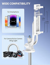 Load image into Gallery viewer, 71&quot; Phone Tripod Selfie Stick Tripod, Smartphone Tripod Stand All-in-1 with Remote, Travel Tripod for iPhone, Extendable Cell Phone Tripod for Selfie/Video Recording/Photo/Live Stream/Vlog
