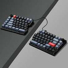 Load image into Gallery viewer, Keychron Q11 QMK/VIA TKL Split Keyboard Ergonomic, 91 Keys 75% Layout Wired Mechanical Gaming Keyboard Mac &amp; Windows with Full Alu Frame, PBT Keycaps &amp; Knobs, RGB Backlight Hot-Swappable Red Switch
