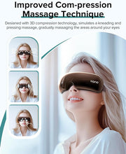 Load image into Gallery viewer, llano Eye Massager with Heat, Christmas Birthday Gifts for Women Men, Visible Heated Eye Mask for Migraine, Eye Strain Relief, Reduce Stye Eye, Improve Sleep
