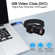 Load image into Gallery viewer, SVPRO Telephoto Webcam Mac Compatible 1MP USB Camera with 5-50mm Optical Zoom Lens Manual Focus Webcam UVC PC Cam for Windows Linux Android MAC,1280x720 USB2.0 CMOS Video Camera for Security,Streaming
