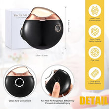 Load image into Gallery viewer, Minatee Automatic Nail Clipper, Electric Nail Clippers Safety Fingernail Cutter Nail Trimmer Nail Scissors Gift for Caregivers, Elderly, Adults, Children, Care Communities(Black)
