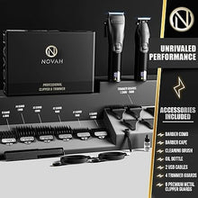 Load image into Gallery viewer, Novah® Professional Hair Clippers for Men, Professional Barber Clippers and Trimmer Set, Mens Cordless Hair Clippers for Barbers Haircut Kit Fade
