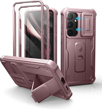 Load image into Gallery viewer, Dexnor for Samsung Galaxy S25 Plus Case with Built-in Slide Camera Cover &amp; Screen Protector &amp; Kickstand,Heavy-Duty Shockproof Rugged Case Full-Body Bumper Cover for Galaxy S25 Plus(2025),Peony Pink
