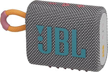 Load image into Gallery viewer, JBL Go 3 - Portable Mini Bluetooth Speaker, big audio and punchy bass, IP67 waterproof and dustproof, 5 hours of playtime, speaker for home, outdoor and travel (Grey)
