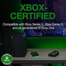 Load image into Gallery viewer, Seagate Game Drive for Xbox 5TB External Hard Drive Portable HDD - USB 3.2 Gen 1, Black with Built-in Green LED bar, Xbox Certified, 3 Year Rescue Services (STKX5000403)
