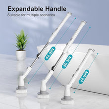 Load image into Gallery viewer, Ultrean Electric Spin Scrubber, Cordless Spin Scrubber with 4 Replaceable Brush Heads Adjustable Extension Handle, 2 Speed Shower Scrubber for Cleaning Bathroom, Tile, Floor, Tub
