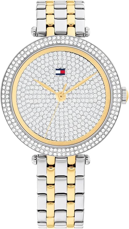 Tommy Hilfiger Women's Classic 3H Quartz Watch - Stainless Steel Bracelet - Water Resistant Up to 3ATM/30 Meters - Timeless Elegance - Gift for Her - 34mm