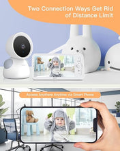 Load image into Gallery viewer, ARENTI Baby Monitor WiFi 6 Smartphone App, 5-inch Wireless Display with Camera and Audio, Super Night Vision, Cry &amp;Motion Detection, Temp &amp; Humidity Sensor, 2-Way Talk (D3)
