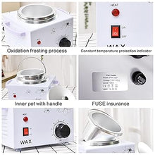 Load image into Gallery viewer, Portable Wax Warmer Machine for Painless Hair Removal, Women Men Professional Wax Heater with Adjustable Temperature Set,20pcs Wax Sticks (White - Single Pot)
