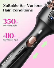 Load image into Gallery viewer, Wavytalk Thermal Brush for Blowout Look, 1 1/2 Inch Ionic Heated Round Brush Makes Hair Smoother, Dual Voltage Thermal Round Brush Get Natural Curls, Easy to Use, 30S Fast Heating
