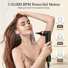 Load image into Gallery viewer, 5 in 1 Air Styler, 110,000 RPM High-Speed Powerful Hair Dryer Brush &amp; Multi-Styler with Auto-Wrap Curler, Cushion Massager Brush, Oval Brush, Diffuser, Nozzle Attachment
