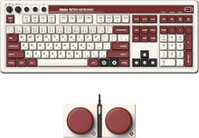 Load image into Gallery viewer, 8BitDo Retro 108 Mechanical Keyboard with 108 Keys and Integrated Numpad, Bluetooth/2.4G/USB-C Hot Swappable Wireless Gaming Keyboard for Windows and Android - Fami Edition
