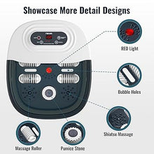 Load image into Gallery viewer, Niksa Foot Spa Bath Massager with Heat, Bubbles, Vibration and Red Light, 4 Massage Roller Pedicure, Tub for Feet Stress Relief, Foot Soaker with Mini Acupressure Massage Points Temperature Control
