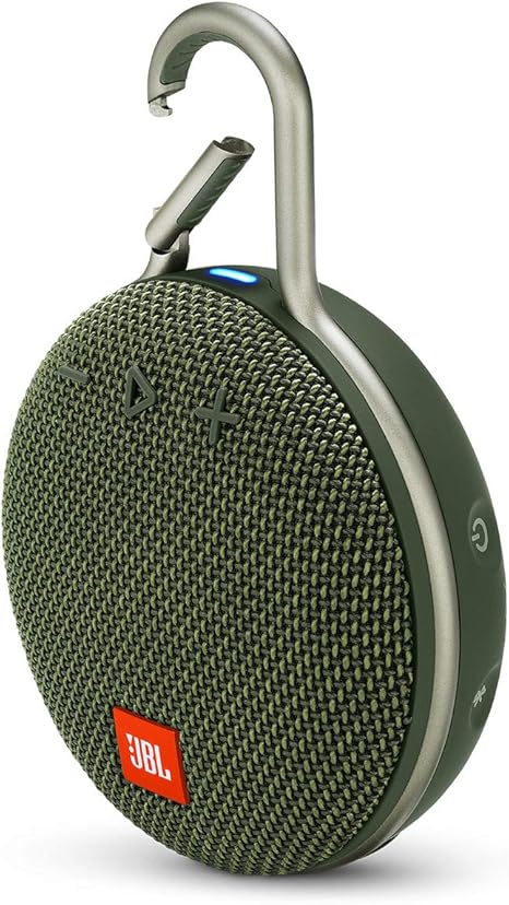 JBL Clip 3, Forest Green - Waterproof, Durable & Portable Bluetooth Speaker - Up to 10 Hours of Play - Includes Noise-Cancelling Speakerphone & Wireless Streaming