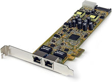 Load image into Gallery viewer, StarTech.com Dual Port PCI Express Gigabit Ethernet Network Card Adapter - 2 Port PCIe NIC 10/100/100 Server Adapter with PoE PSE , TAA (ST2000PEXPSE)
