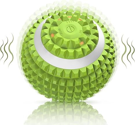 Vibrating Ball Massager, Vibration Massage Ball for Physical Therapy, Mobility Ball for Workout Recovery, Deep Tissue Massager for Pain Relief and Trigger Point Treatment (Green)