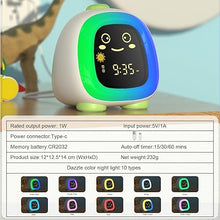 Load image into Gallery viewer, OK to Wake Clock for Kids, Kids Alarm Clock with Night Light, Stay in Bed Clock Sleep Training, Nap Timer Detect Cute Kids Room Decor, Gift Ideas for Kids Toddler Boy Girl Dinosaur Model
