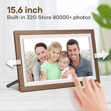 Load image into Gallery viewer, WiFi Digital Picture Frame 10.1 Inch Smart Digital Photo Frame with IPS Touch Screen HD Display, 16GB Storage Easy Setup to Share Photos or Videos Anywhere via Free Frameo APP, Auto-Rotate (15.6 Inch)
